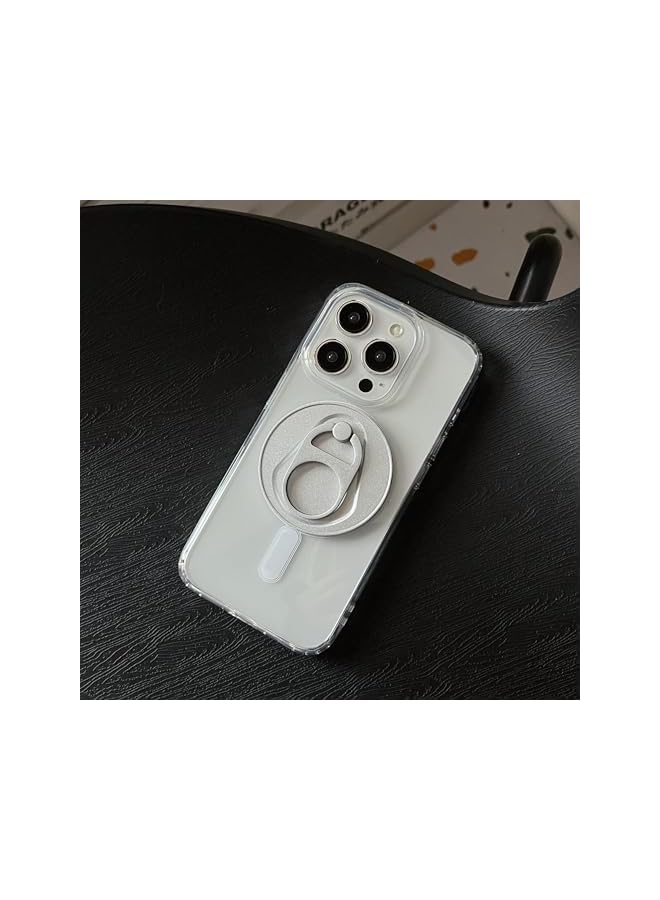 S-TOP Magnetic Phone Magnetic Phone Ring Holder - 360° Flexible Rotation, Anti-Drop Finger Grip, Silver, Strong Magnet Adhesion, Fits Phones (12/13/14/15/16 Series, Pro Max/Plus) - Image 4