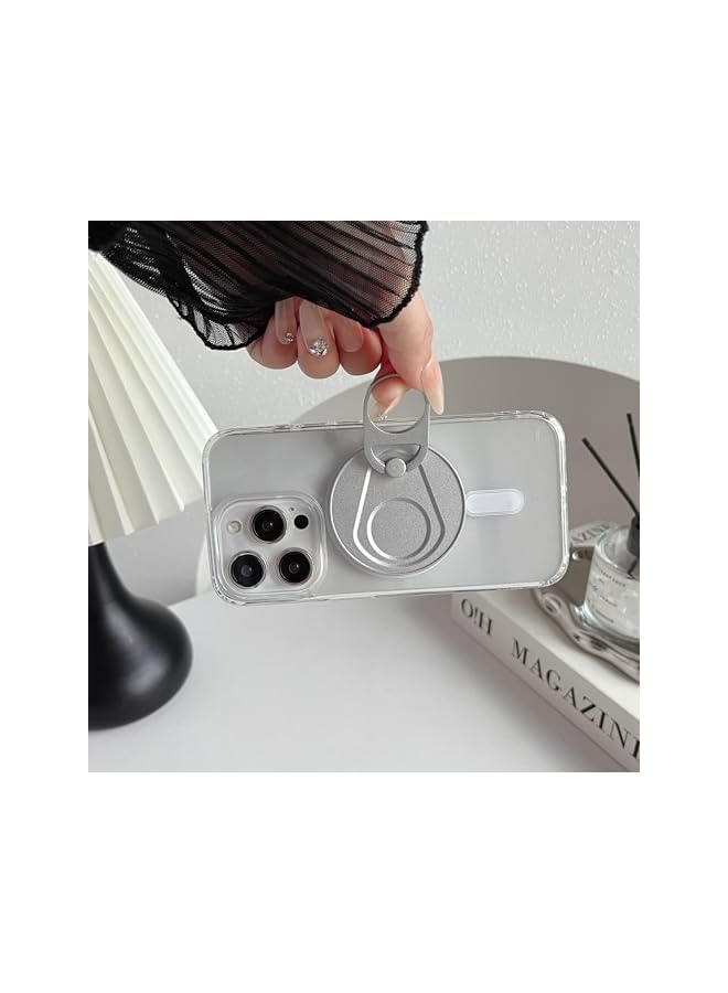 S-TOP Magnetic Phone Magnetic Phone Ring Holder - 360° Flexible Rotation, Anti-Drop Finger Grip, Silver, Strong Magnet Adhesion, Fits Phones (12/13/14/15/16 Series, Pro Max/Plus) - Image 2