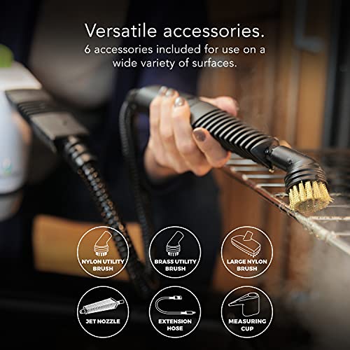 Steamfast منظف بخار يدوي Steamfast SF-210، مع 6 ملحقات، سلك طاقة بطول 12 قدم، بخار خالي من المواد الكيميائية، يسخن في 3 دقائق، خزان ماء سعة 6 أونصات، بخار قوي يزيل الأوساخ، الشحوم، والجراثيم والمزيد - Image 3