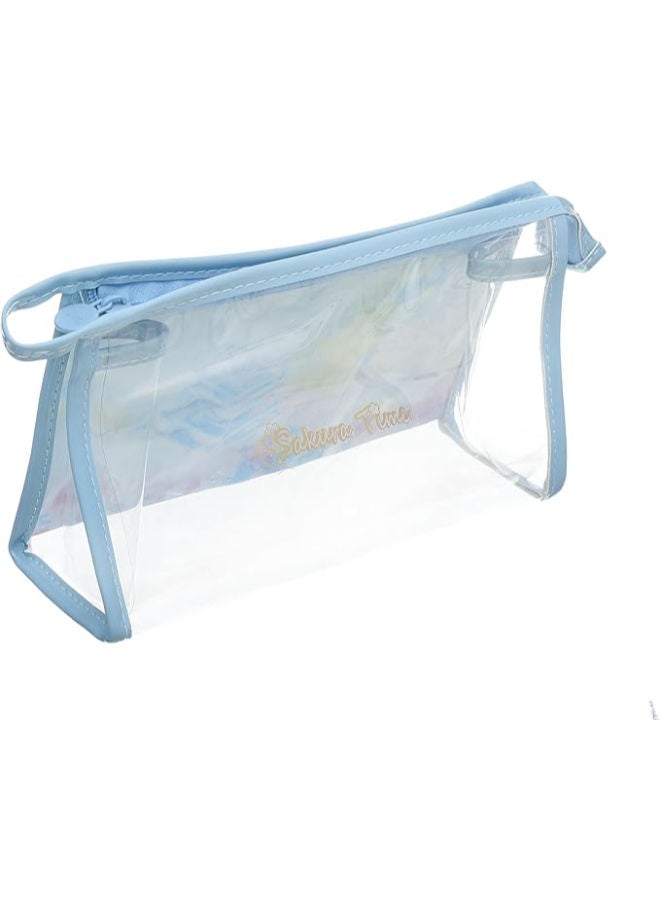 M&G Sakura Time Pencil Case, Semi-Transparent, 22x12x8cm, Durable Zipper, Assorted - Image 1