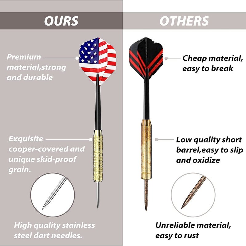 Serveuttam Darts for Adult - Professional Darts for Dart Board | Steel Pointed Darts for Professional Play | 15cm Long Air Steel Dart (Pack of 3) - Image 3