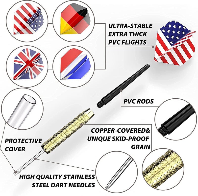 Serveuttam Darts for Adult - Professional Darts for Dart Board | Steel Pointed Darts for Professional Play | 15cm Long Air Steel Dart (Pack of 3) - Image 2