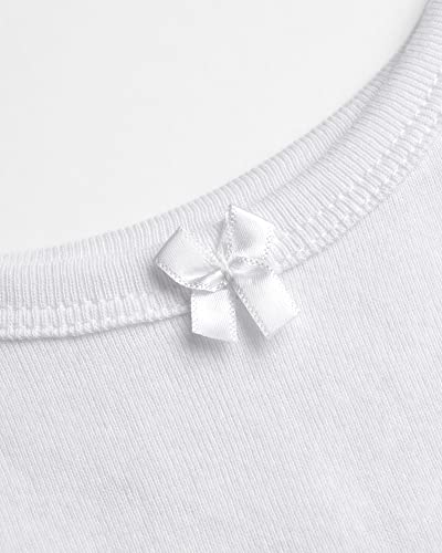 Rene Rofe Girls Camisole - 3 Pack 100% Cotton Soft Girls Undershirts - Lightweight Spaghetti Strap Tank Top (Sizes: 2T-14), Size 2T, White - Image 3
