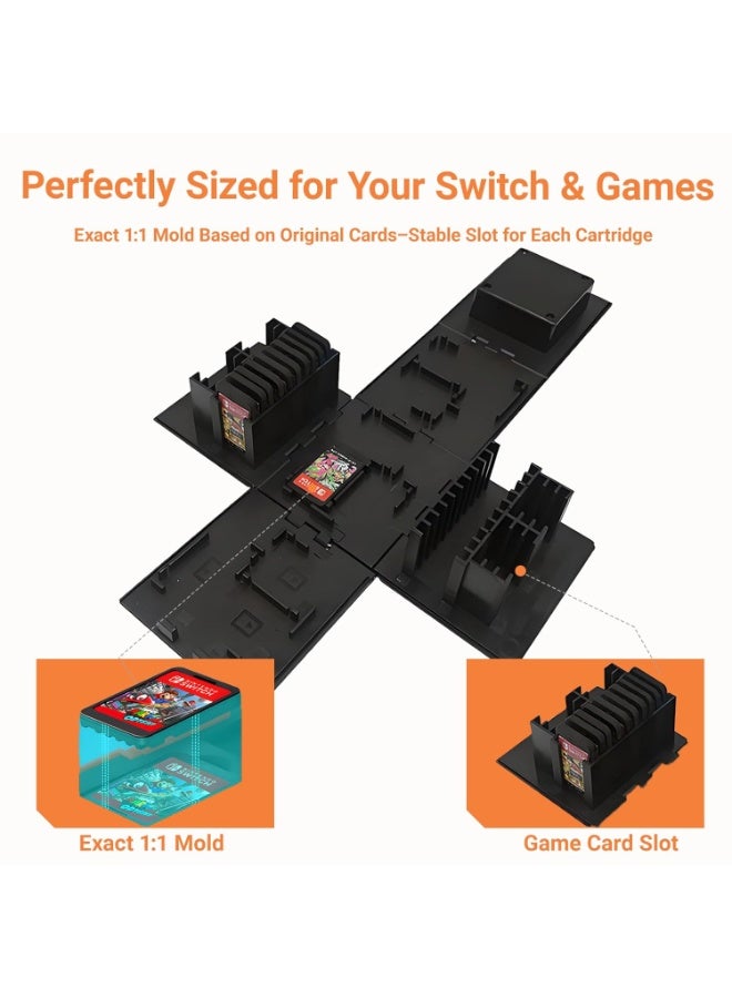 Switch Games Case Holder 41 Slots Compatible With Nintendo Switch 2 & Switch & Oled & Lite,Portable Travel Carry Game Storage Case Hard Shell Cute Retro Question Mark Block Box Gift Accessories - Image 5