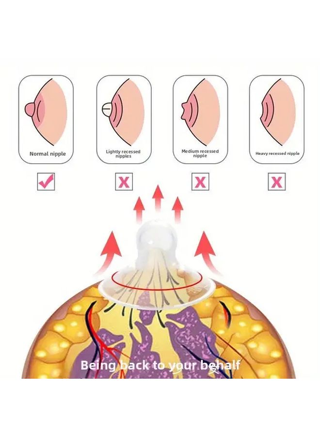 1 Set Nipple Inverter Corrector for Flat Inverted Nipples Safe Nursing Tool - Image 2