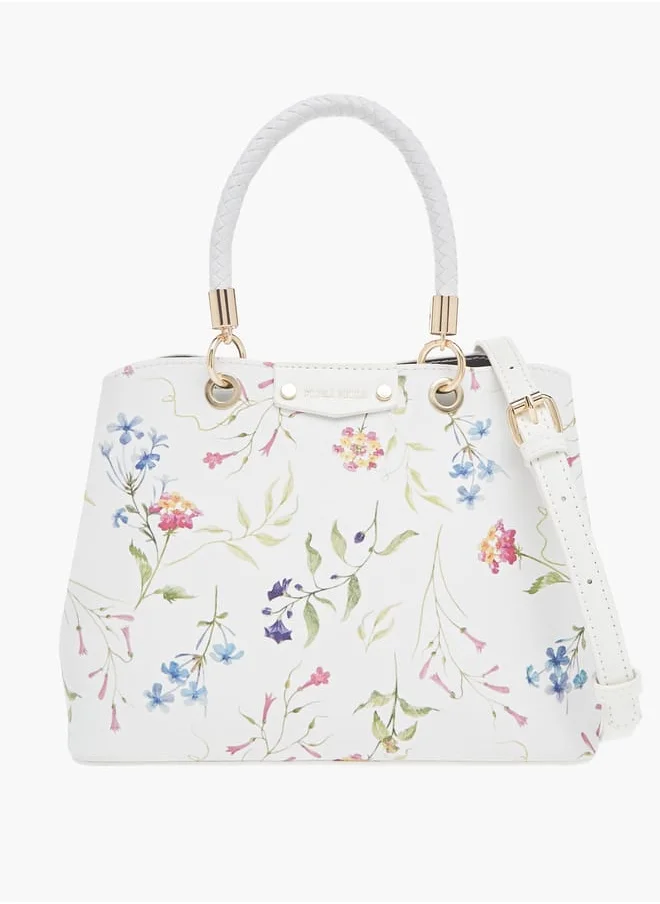 فلورا بيلا من شو إكسبرس Womens Floral Print Tote Bag With Zip Closure