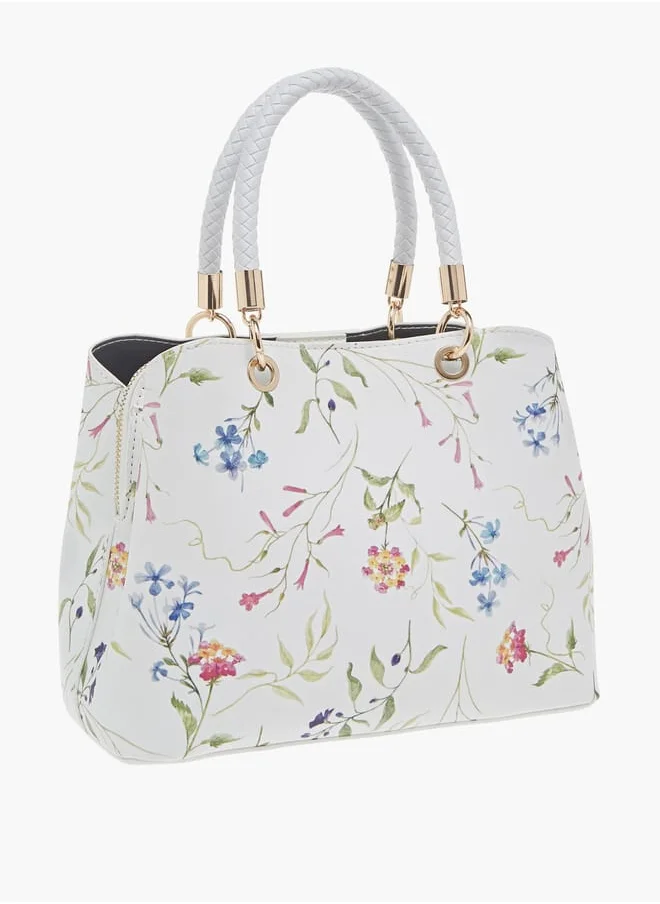 فلورا بيلا من شو إكسبرس Womens Floral Print Tote Bag With Zip Closure