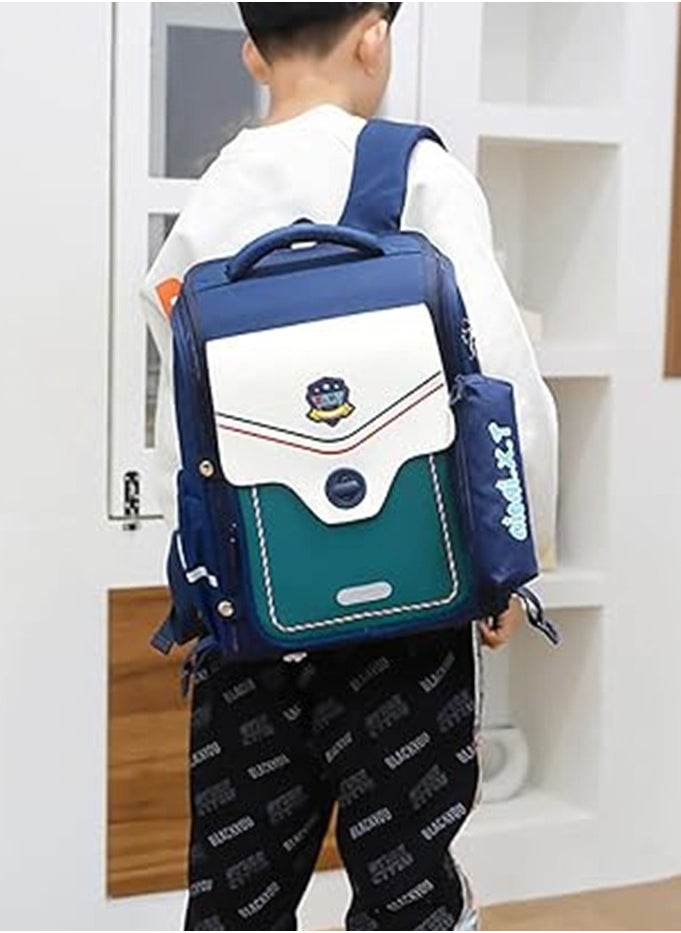 Generic - Kids Backpacks Fashion Printed Trolley School Bags Large Capacity Wheeled Kids Luggage Bag for Elementary Boys Girls Schoolbag - Image 1