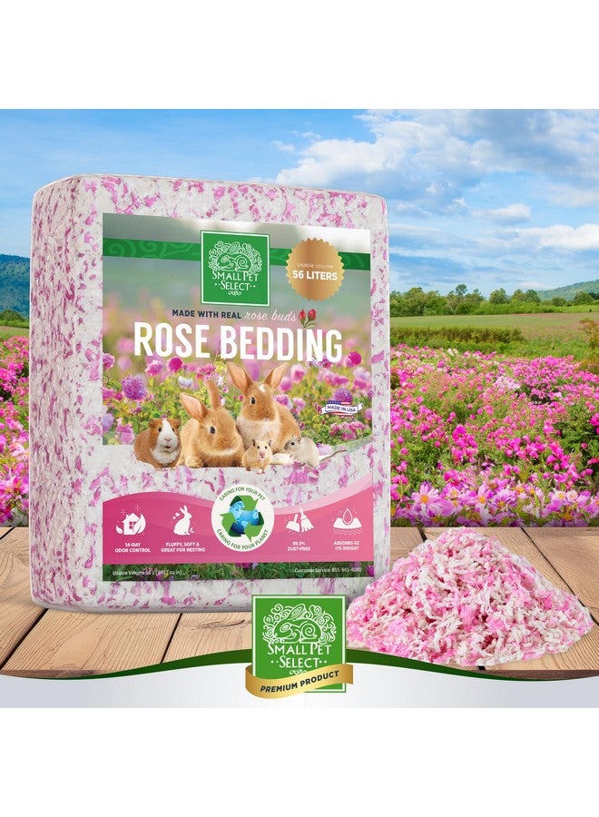 Small Pet Select Natural Paper Bedding With Real Rose Petals, 56L - Image 2