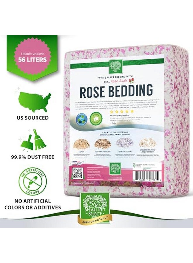 Small Pet Select Natural Paper Bedding With Real Rose Petals, 56L - Image 3