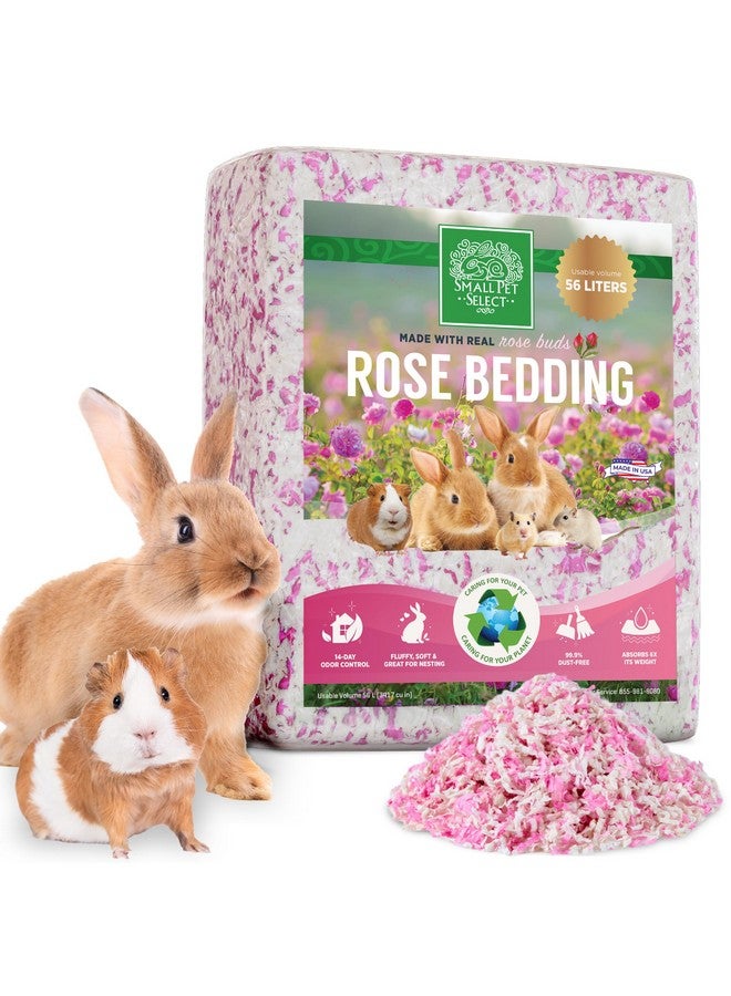 Small Pet Select Natural Paper Bedding With Real Rose Petals, 56L - Image 1