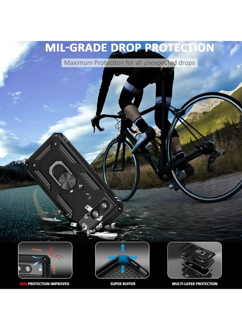 ارواق غطاء خلفي لهاتف جوجل بيكسل 8 | غطاء خلفي عالي التحمل بطبقة مزدوجة هجينة مقاومة للصدمات لهاتف Google Pixel 8 (أسود) - Image 5