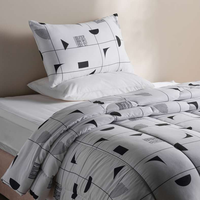 Artemest 2-piece Single Comforter Set 135x220cm - Grey