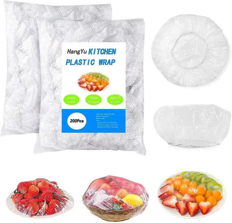 HangYu 200Pcs Bowl Covers Elastic Food Fresh Keeping Bag Dish Sealing Wrap Covers Sourdough Bread Proofing Basket Banneton Lids - Image 1