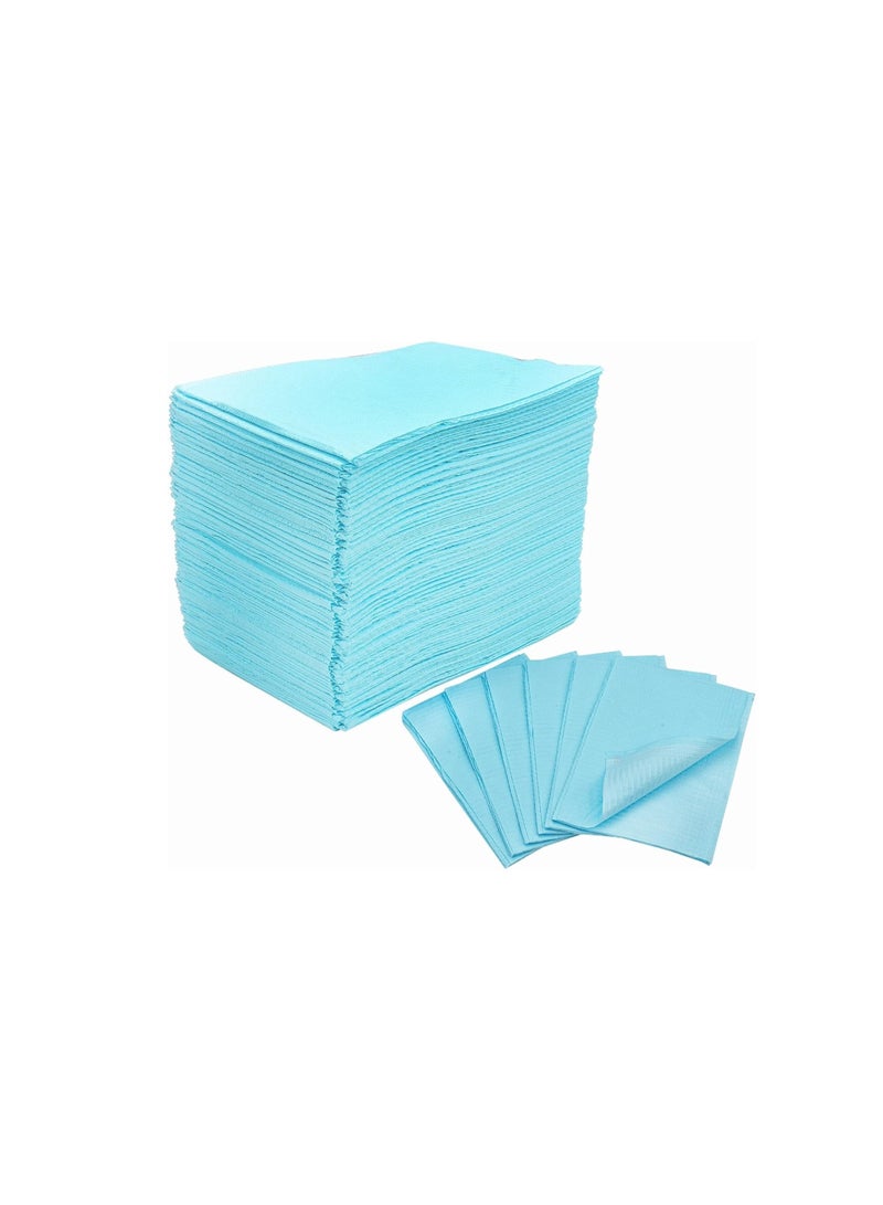 KANIMA Disposable 3-ply dental pads for dental clinics and also table covers for piercing and tattoo centers, waterproof clean wipes and dental wipes, size 13 inches x 18 inches), 125 pieces, Kenmeed (blue) - Image 1