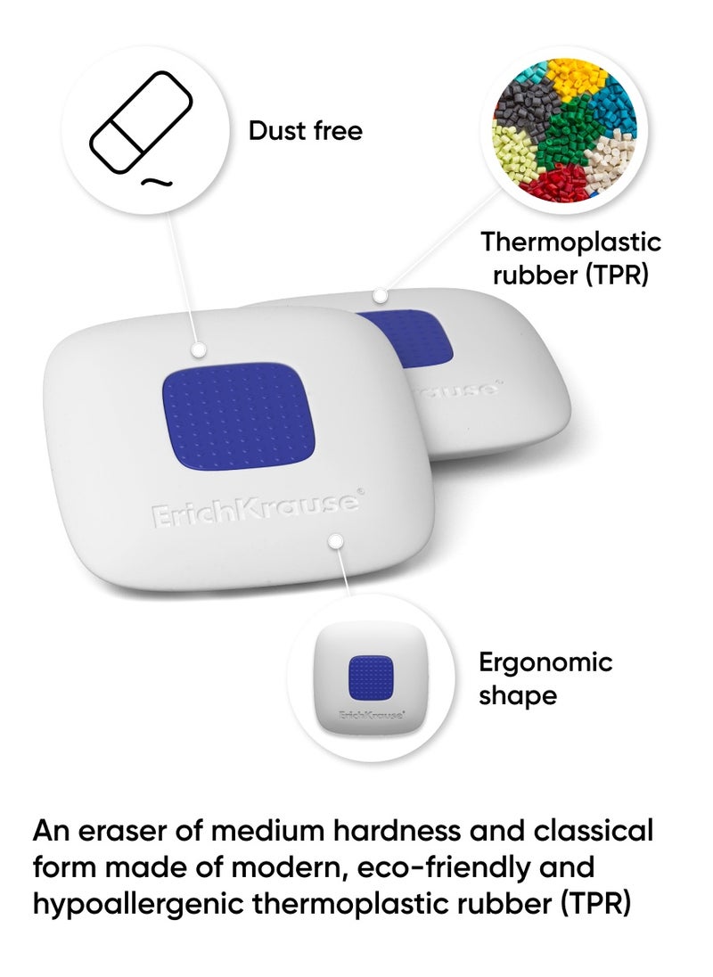 ErichKrause - Eraser with centering SmartWay Square (in polybag) - Image 1