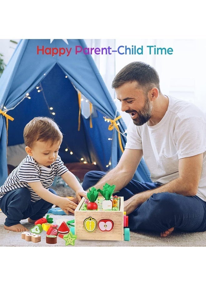 HALAMODO Toddlers Montessori Wooden Educational Toys for Baby Boys Girls Age 1 2 3 Year Old, Shape Sorting Toys 1st One First Birthday Girl Gifts for Kids 1-3, Wood Preschool Learning Fine Motor Skills Game - Image 3