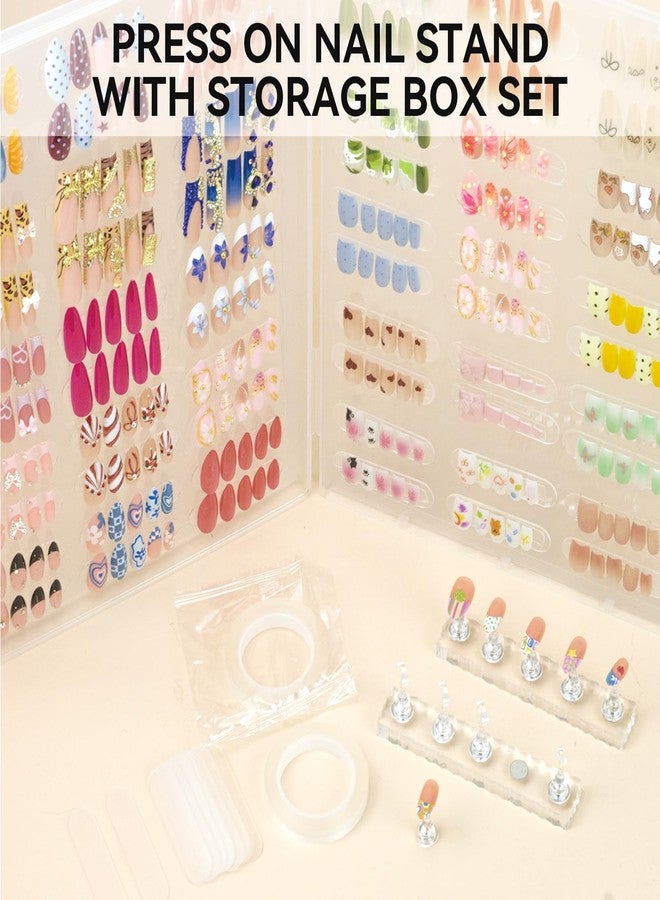 ESUOHYM Nail Stand For Fake Nail, Press on Nails Storage Box - Image 2