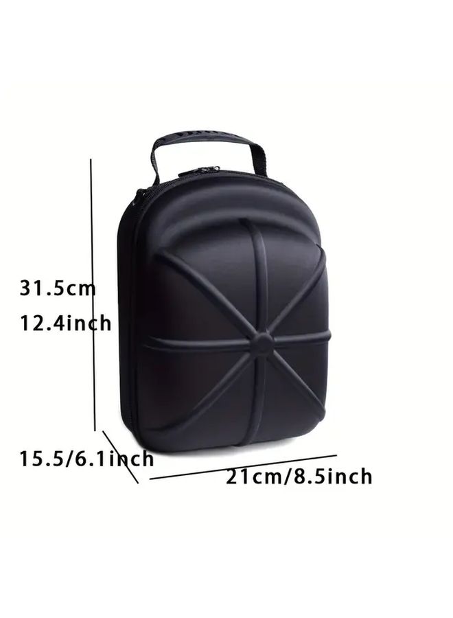 Black Large Capacity Hat Travel Case Holds 6 Baseball Caps Display Carry Bag Outdoor Storage Box - Image 4