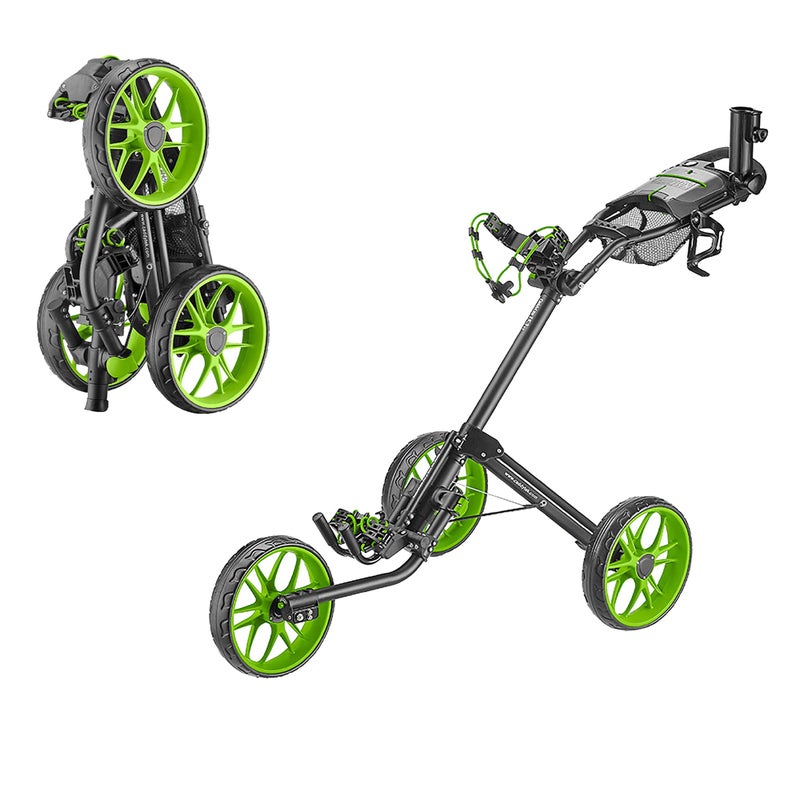 Caddytek CaddyLite 153 V2 Golf Push Cart Lightweight Foldable Aluminum Cart with EVA Wheels Foot Brake Adjustable Handle Umbrella Holder Drink Holder Scorecard Holder