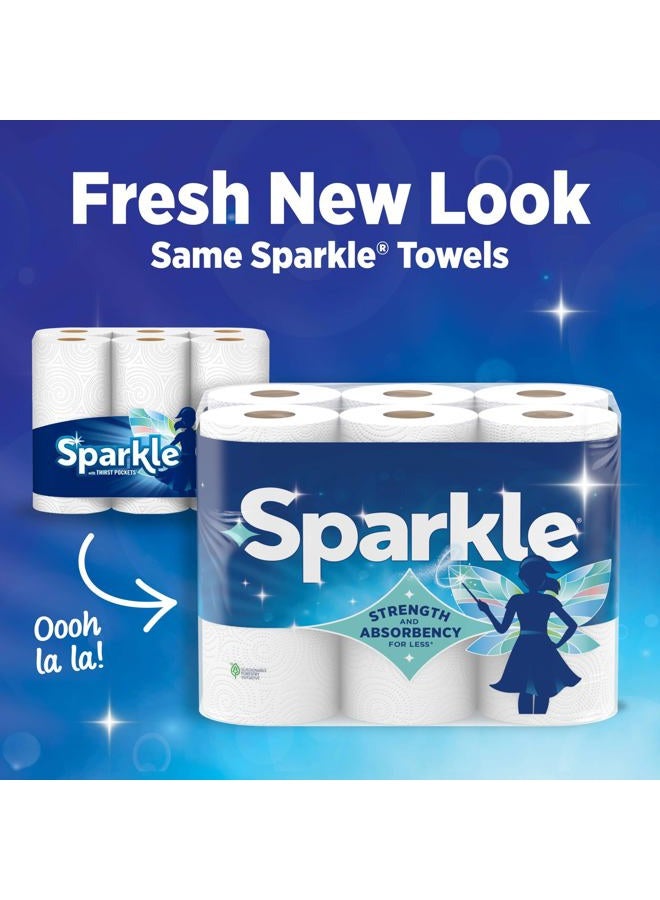 Sparkle Pick-A-Size Paper Towels, 6 Double Rolls = 12 Regular Rolls, Everyday Value Paper Towel With Full And Half Sheets - Image 4