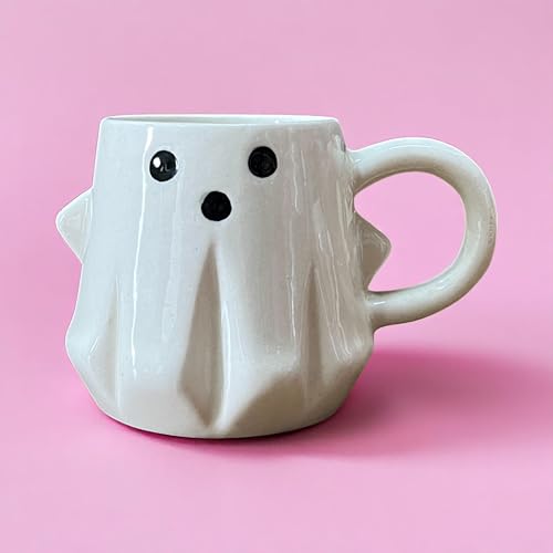 BACKKSPACE RETAIL 3D Mysitical Figure in White with Dessert Plate | Creative Morning Mug Cup for Hot and Cold Tea Milk Coffee Cookie | Perfect for Kids Decorations Best Office Cup (Ceramic), 350 ML - Image 3