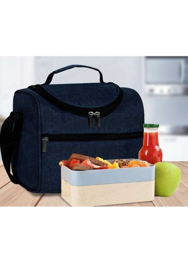Thermal Lunch Bag for Men & Women – Reusable Multi-Purpose Tiffin Carrier with Spacious Interior, Leakproof Design, Adjustable Shoulder Strap, Ideal for Office, Travel, School, Picnic, Meals, Snacks, and Drinks - Image 5