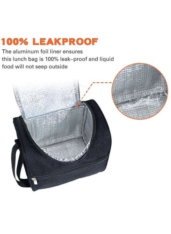 Thermal Lunch Bag for Men & Women – Reusable Multi-Purpose Tiffin Carrier with Spacious Interior, Leakproof Design, Adjustable Shoulder Strap, Ideal for Office, Travel, School, Picnic, Meals, Snacks, and Drinks - Image 2