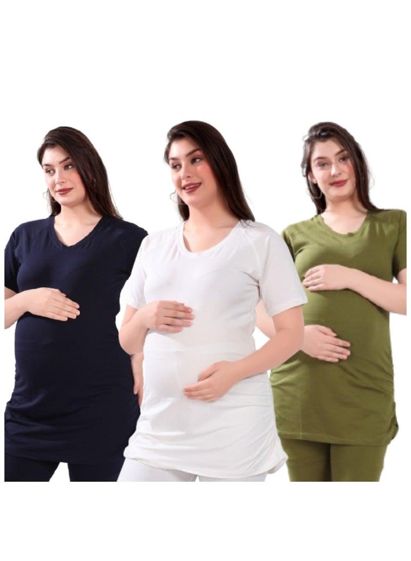 TUMMY Maternity T-shirt Pack of 3 - Image 1