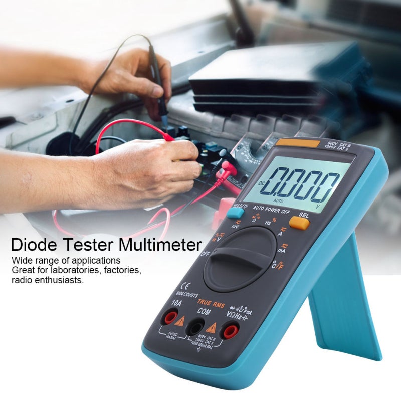 Digital Multimeter 6000 Counts Large LCD Backlit Display - Built-in Thermocouple Automatic Power-off Portable Multimeter for Laboratories, Factories And Radio Enthusiasts - Image 2
