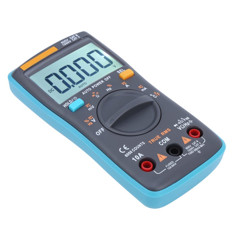 Digital Multimeter 6000 Counts Large LCD Backlit Display - Built-in Thermocouple Automatic Power-off Portable Multimeter for Laboratories, Factories And Radio Enthusiasts - Image 1