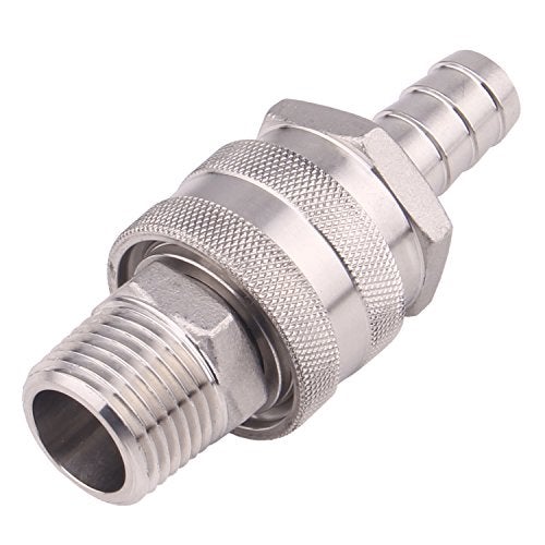 DERNORD Stainless Steel Quick Disconnect Set - Beer Brewing Connector Kit (Barb Female/MPT Male(Pack of 2)) - Image 5