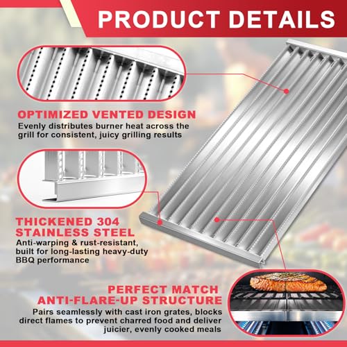DcYourHome Stainless Steel Emitter Plates Replacement for Charbroil Commercial Tru-Infrared 463241013 463268008 463247009 463246909 463243911 463241313 463241314 463247109 466241313 Grill Parts,3-Pack - Image 4