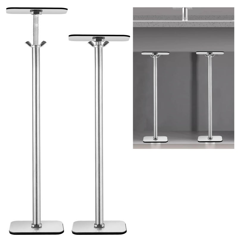 CebraBounze 2 Pack Undermount Sink Support Brackets Adjustable Stainless Steel Sink Support Legs Installation and Repair Kit System for Kitchen Bathroom 1822inches - Image 2