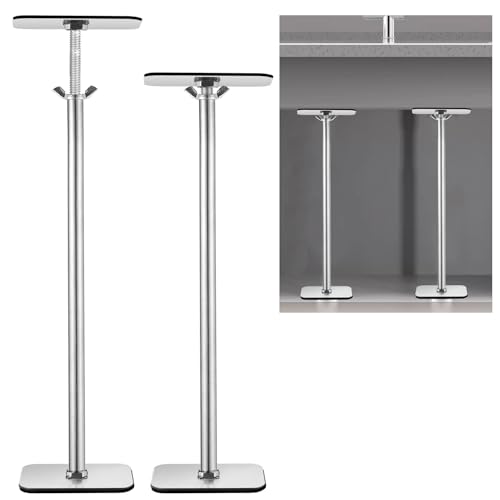 CebraBounze 2 Pack Undermount Sink Support Brackets Adjustable Stainless Steel Sink Support Legs Installation and Repair Kit System for Kitchen Bathroom 1822inches - Image 1