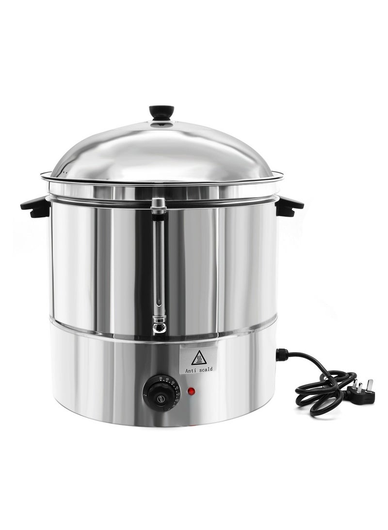 Grace Grace Stainless Steel Commercial Corn Steamer 48L with Compartment Counter-top Electric Multi-purpose Steamer Adjustable Thermostat 30°C-100°C  - Image 2