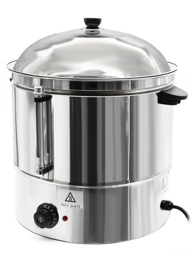 Grace Grace Stainless Steel Commercial Corn Steamer 48L with Compartment Counter-top Electric Multi-purpose Steamer Adjustable Thermostat 30°C-100°C  - Image 3