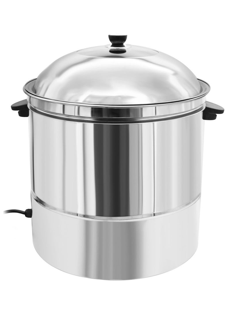 Grace Grace Stainless Steel Commercial Corn Steamer 48L with Compartment Counter-top Electric Multi-purpose Steamer Adjustable Thermostat 30°C-100°C  - Image 5