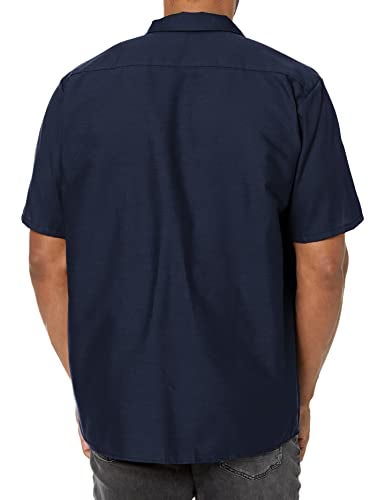 Red Kap Men's Industrial Work Shirt, Regular Fit, Short Sleeve, Navy, 5X-Large Tall - Image 2
