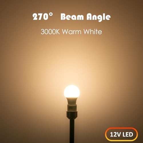 Maelsrlg 12V LED Bulb 6W(50W Equivalent), Warm White 3000K, 12V-24V AC/DC, 600 Lumens, Non-Dimmable, A19 12V DC LED Light Bulbs, E26 Base, Pack of 6 - Image 4