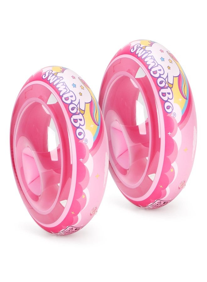 Swimbobo Soft Swimmies Toddler Floaties, Learn-to-Swim Inflatable Pool Floats & Arm Floaties, Swimming Pool Accessories for Kids Aged 3-6 (Pink) - Image 3