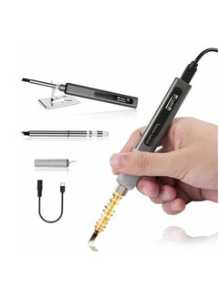 Excefore Soldering Iron Kit - Temperature Adjustable Electric Solder Iron Gun Welding Set, Portable Soldering Iron, Fast Heating, Digital OLED Screen Display, Auto Sleep (2 types of replacement welding tips)  - Image 1