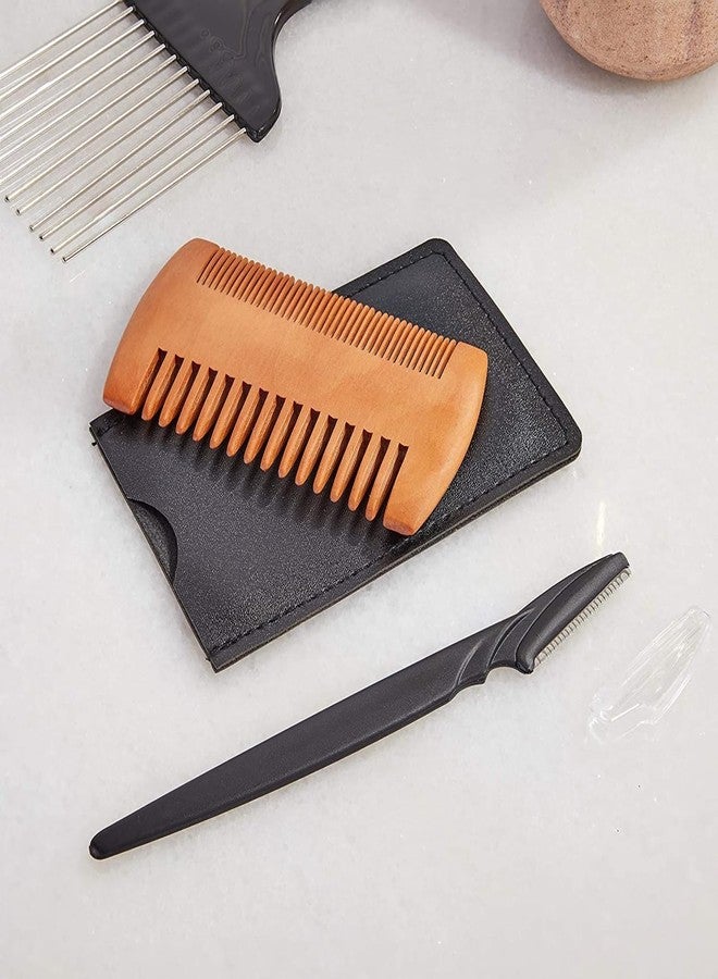 جلامليلي شفرات حلاقة Glamlily الرجالية لتعديل الشارب واللحية (أسود، 5.8 بوصة، عبوة من 12 شفرة) - Image 2