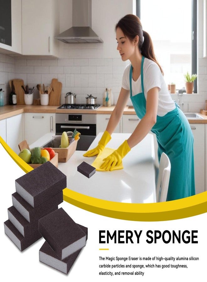 Gsycle 12Pcs Carborundum Sponge Nano Emery Sponges, Pot Cleaning Pads with Carborundum Sponge Brush Eraser Scrub for Kitchen - Image 2