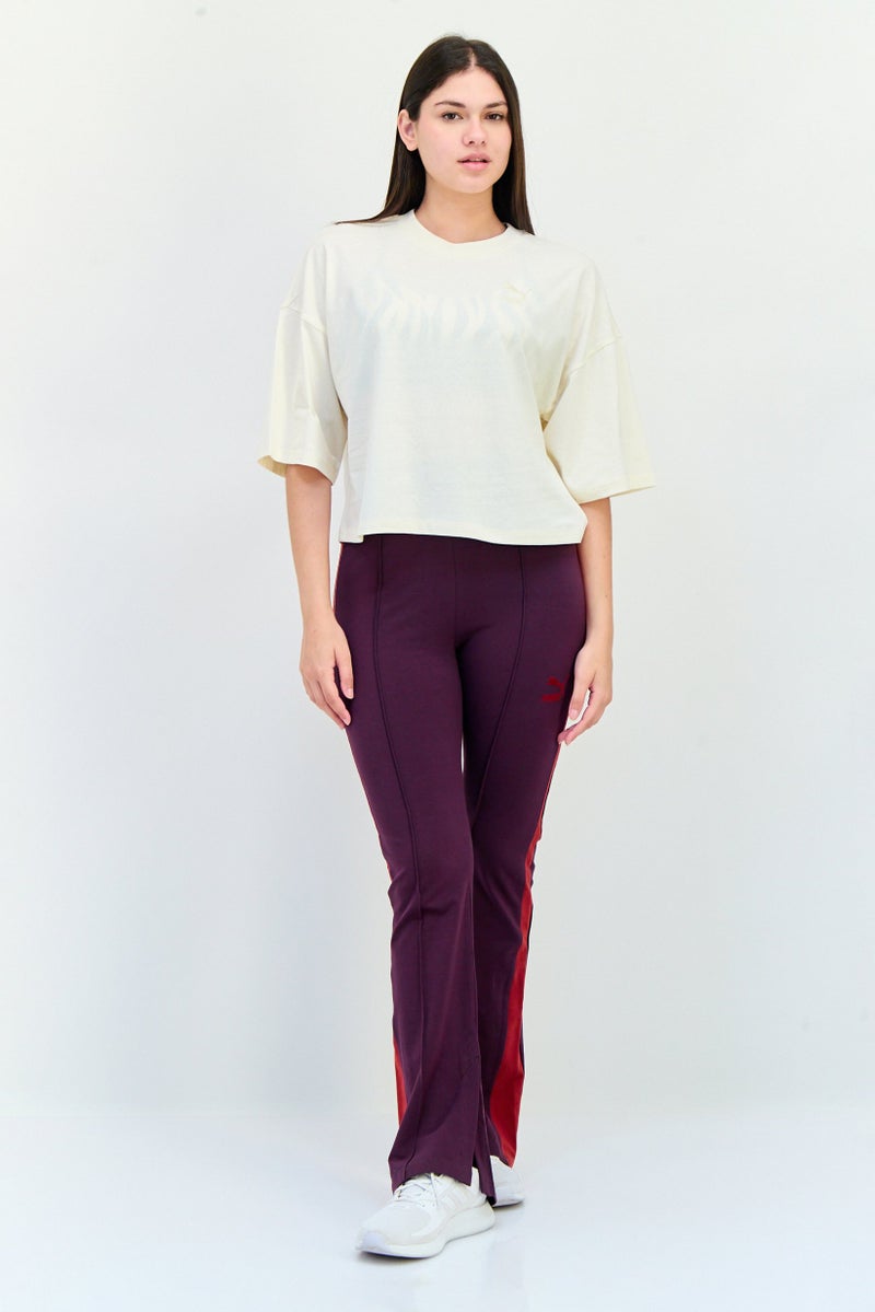 PUMA Women Sportswear Fit Short Sleeve Outdoor T-Shirt, Beige - Image 4