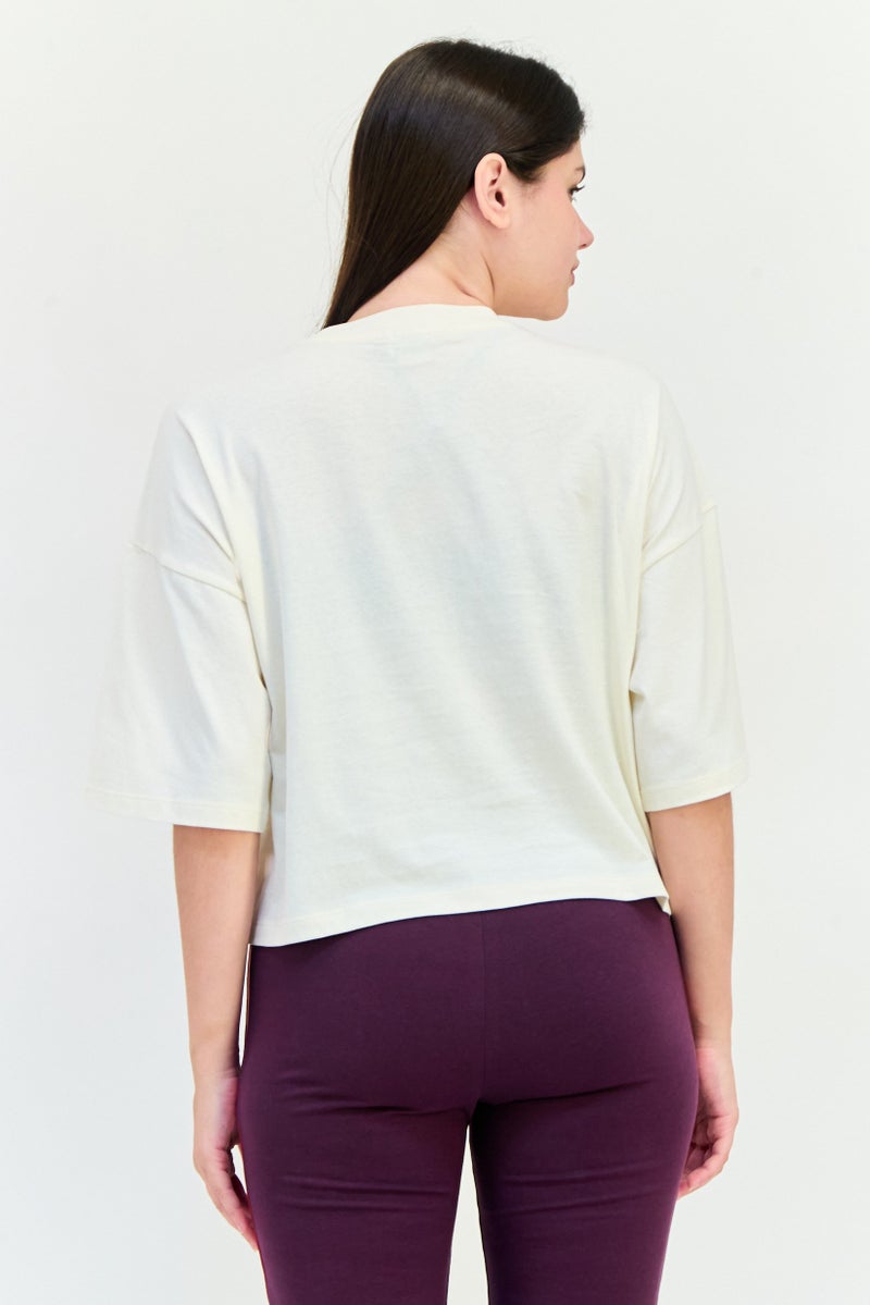 PUMA Women Sportswear Fit Short Sleeve Outdoor T-Shirt, Beige - Image 3