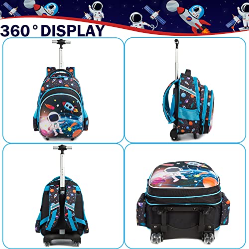 Meetbelify Boys Rolling Backpack Kids Backpacks with Wheels for Elementary Student School Bags Trolley Trip Luggage - Image 3