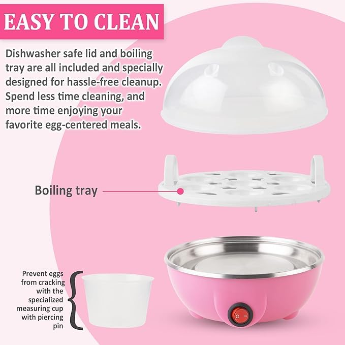 NEKIFACE NEKIFACE Electric Egg Boiler 3 Boiling Modes Automatic Operation Overheat Protection75mlPlasticMulticolor  - Image 3