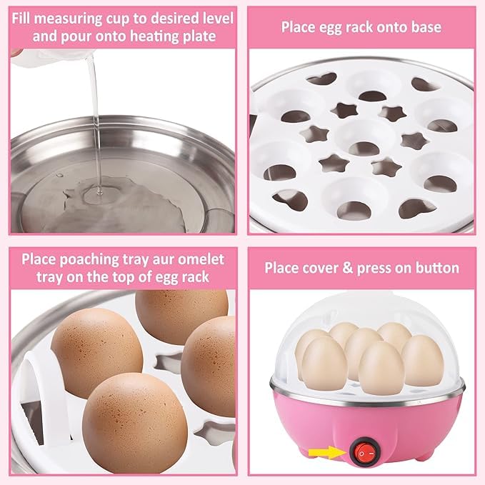 NEKIFACE NEKIFACE Electric Egg Boiler 3 Boiling Modes Automatic Operation Overheat Protection75mlPlasticMulticolor  - Image 5