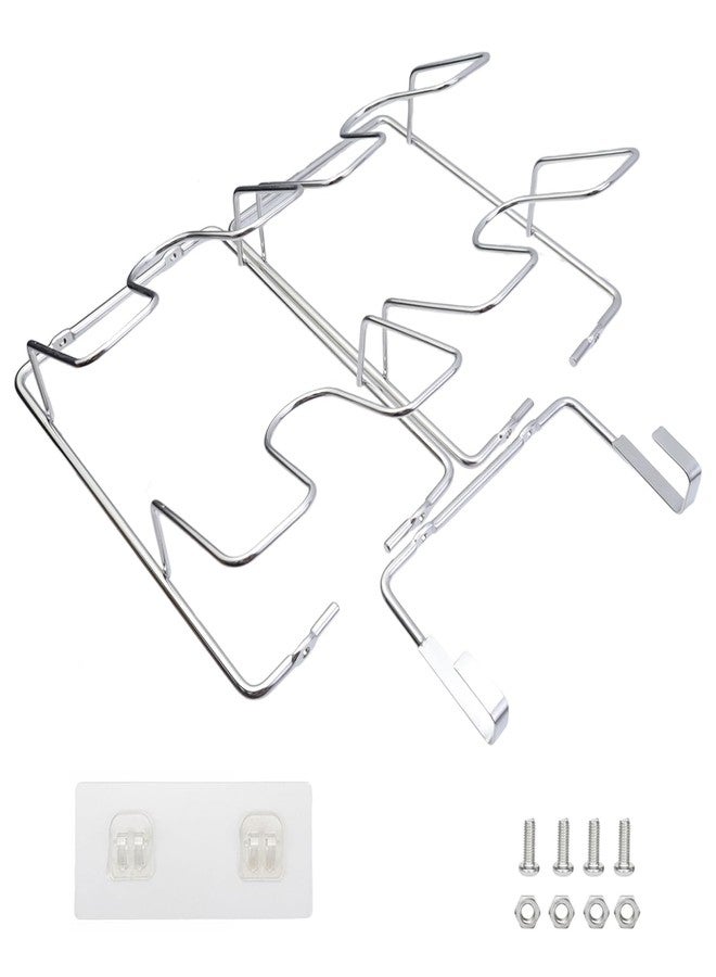 Pastlla 4 Tier Lid Organizer - No Drilling Wall Mounted Pot Cover Rack - Stainless Steel Lid Holder for Kitchen Cabinet - Image 3